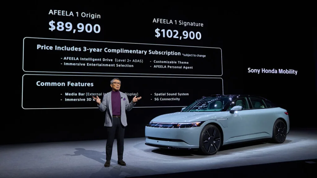 Sony and Honda’s Afeela Electric Car