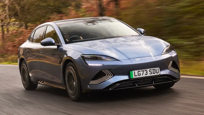 BYD Seal 2025 showcased, combining luxury design with powerful electric performance.