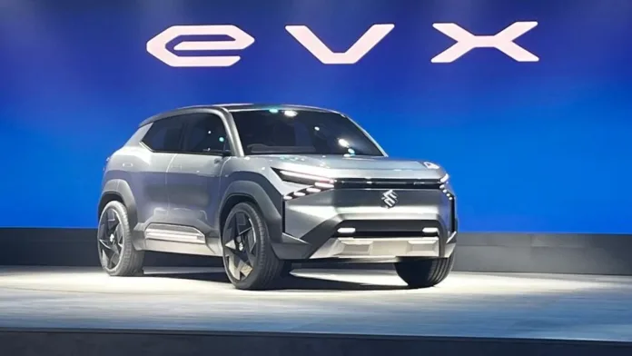 Maruti Suzuki e-Vitara showcased, marking a new era for electric SUVs in India.