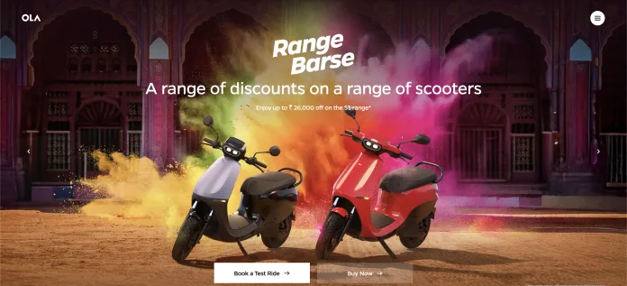 Ola Electric’s Holi Flash Sale Offers Up to ₹26,750 Off on S1 Scooters!