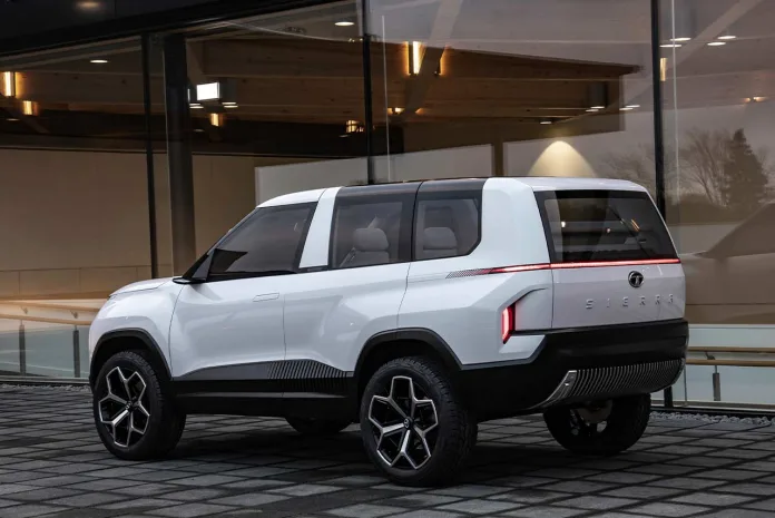 Tata Sierra EV returns with an electric twist, 500km range, and modern tech.