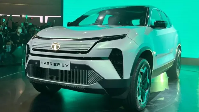 Tata Harrier EV Showcased with Impressive AWD, Multi-Link Suspension, and 500 km Range