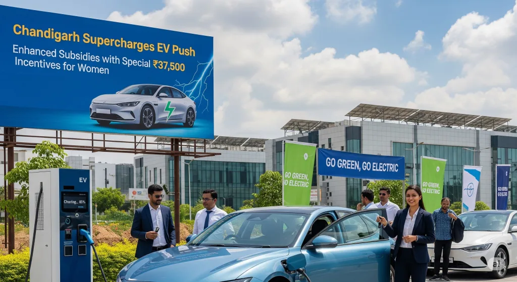 Chandigarh Supercharges EV Push: Enhanced Subsidies with Special ₹37,500 Incentives for Women