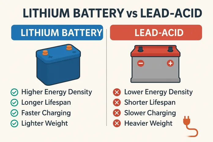 Lithium battery vs lead acid for evs