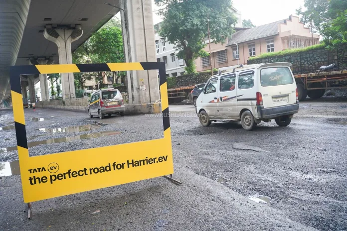 Tata Harrier EV Turns Mumbai Potholes Into Marketing Gold