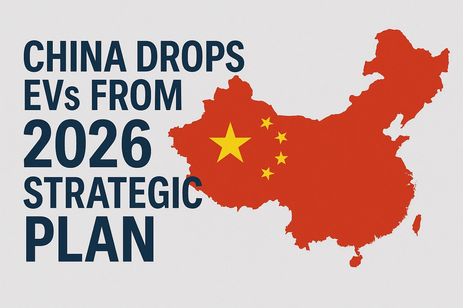 China Drops EVs from 2026 Strategic Plan: A Shocking Pivot China Drops EVs from 2026 Strategic Plan: A Shocking Pivot
