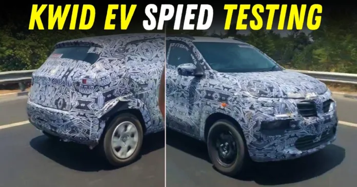 Renault kwid ev spied testing india featured 236f311e25